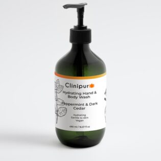 Hydrating Hand & Body Wash – Peppermint & Dark Cedar